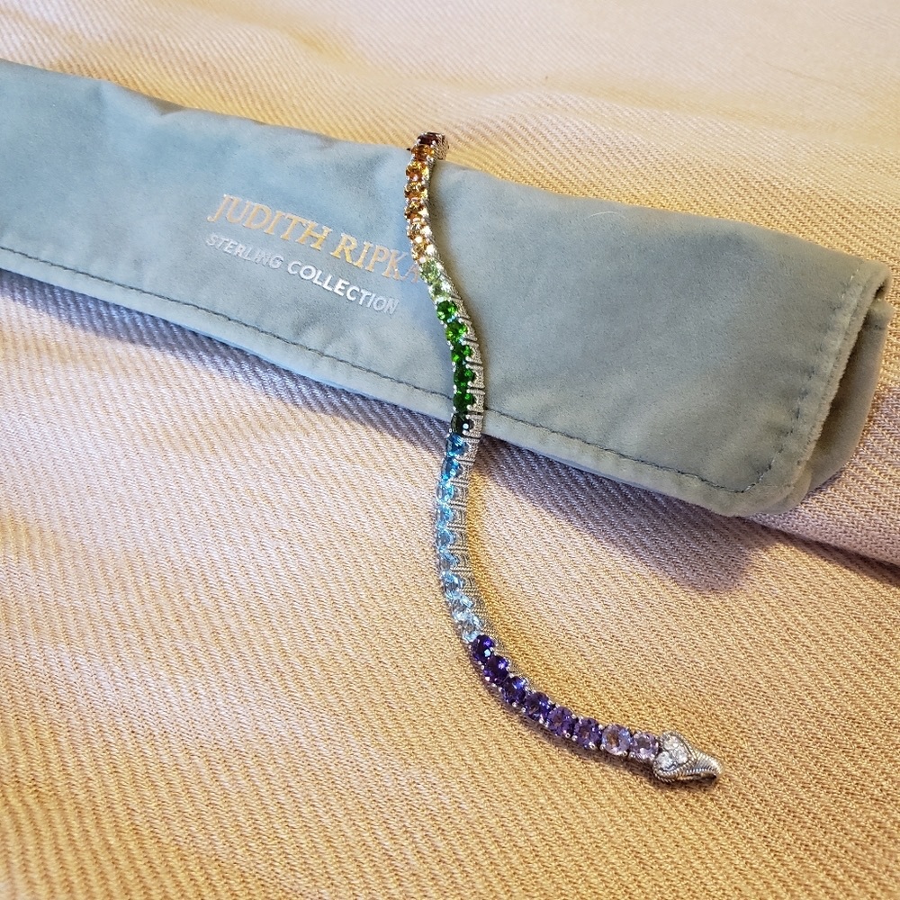 Judith Ripka Rainbow Gem Tennis Bracelet